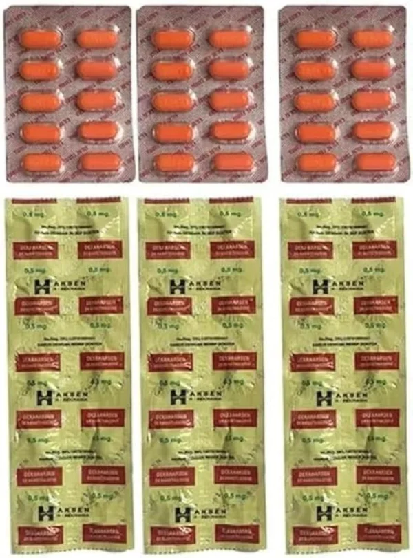 Indonesian pills for weight gain and appetite stimulation, with a stabilizer, (6) strips